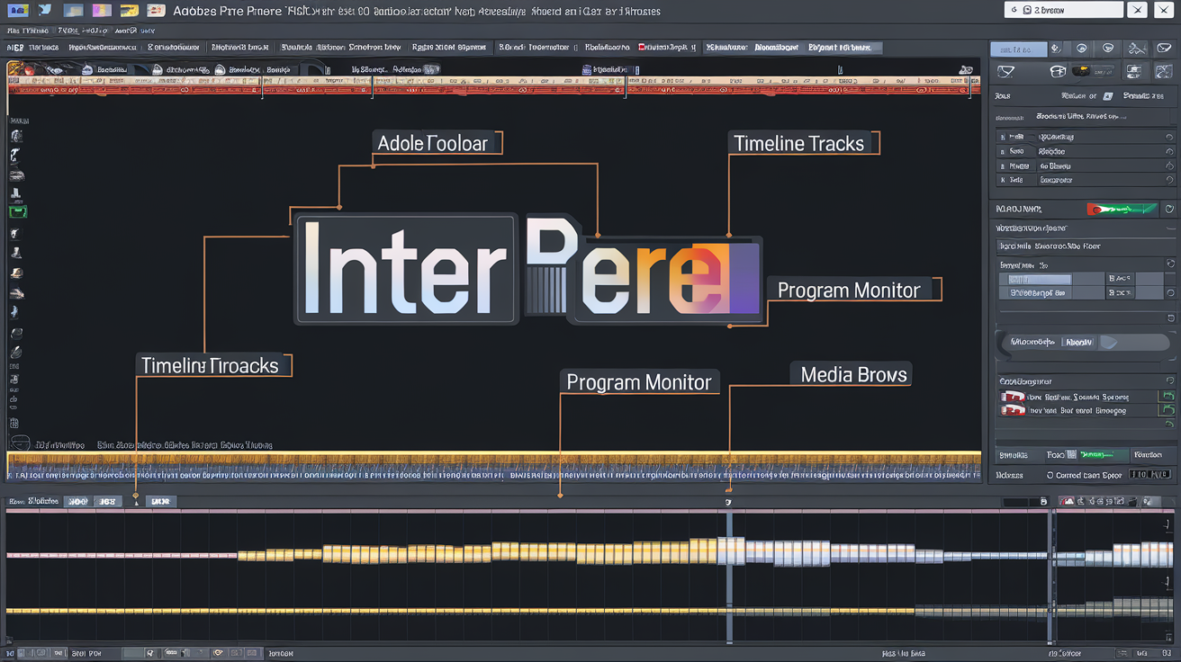 Capture d'écran détaillée de l'interface montrant la timeline, les chutiers et les espaces de travail.