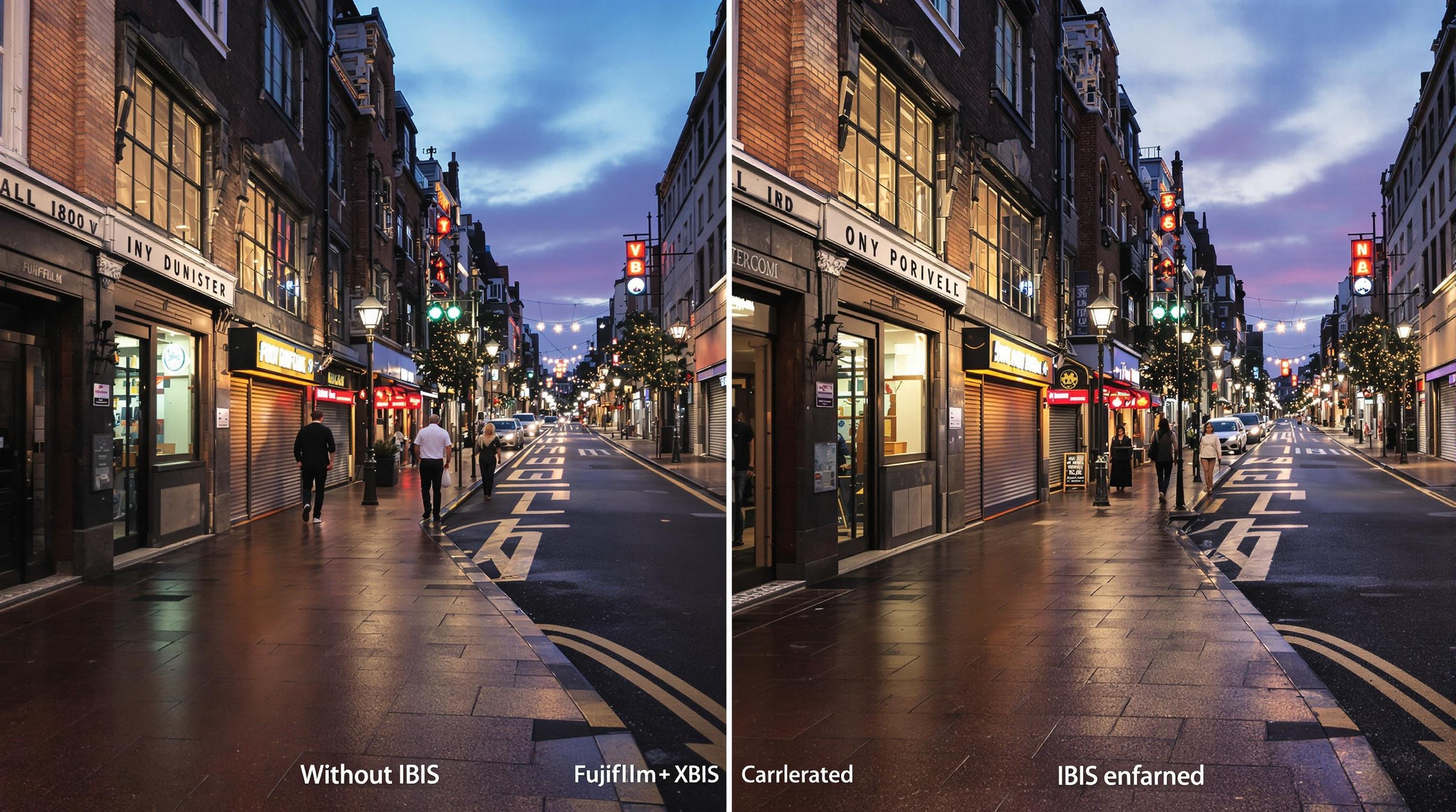 Comparaison image avec et sans stabilisation IBIS sur Fujifilm X100VI.