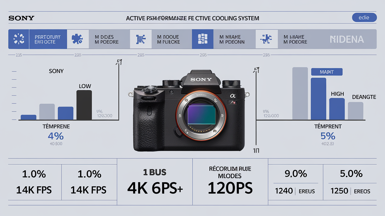 Tableau comparatif des performances thermiques du Sony FX3 sous différentes températures.