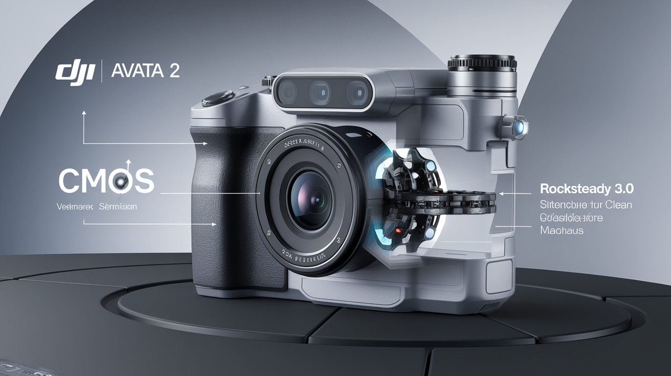 Système caméra DJI Avata 2 avec capteur CMOS et RockSteady