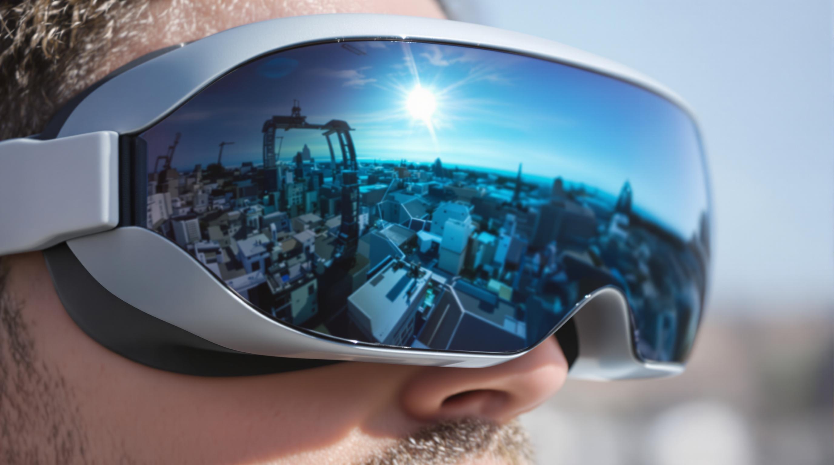 Gros plan sur les DJI Goggles 3 affichant des images FPV claires et immersives.