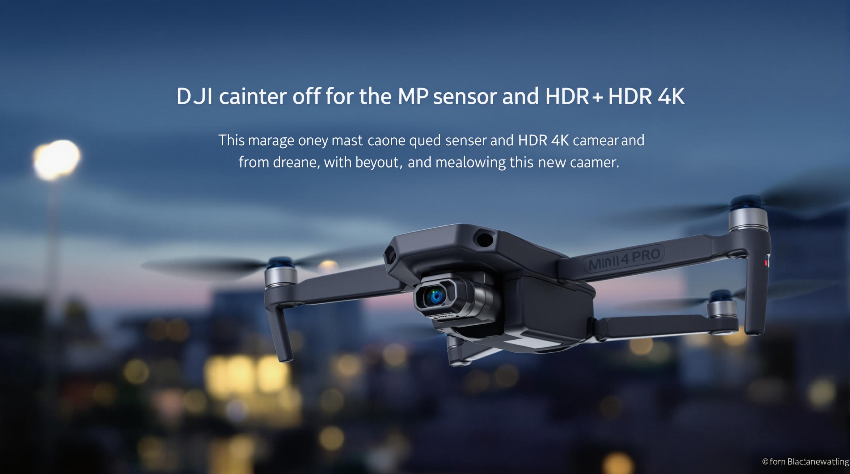 Le DJI Mini 4 Pro capturant une scène en HDR sous faible luminosité
