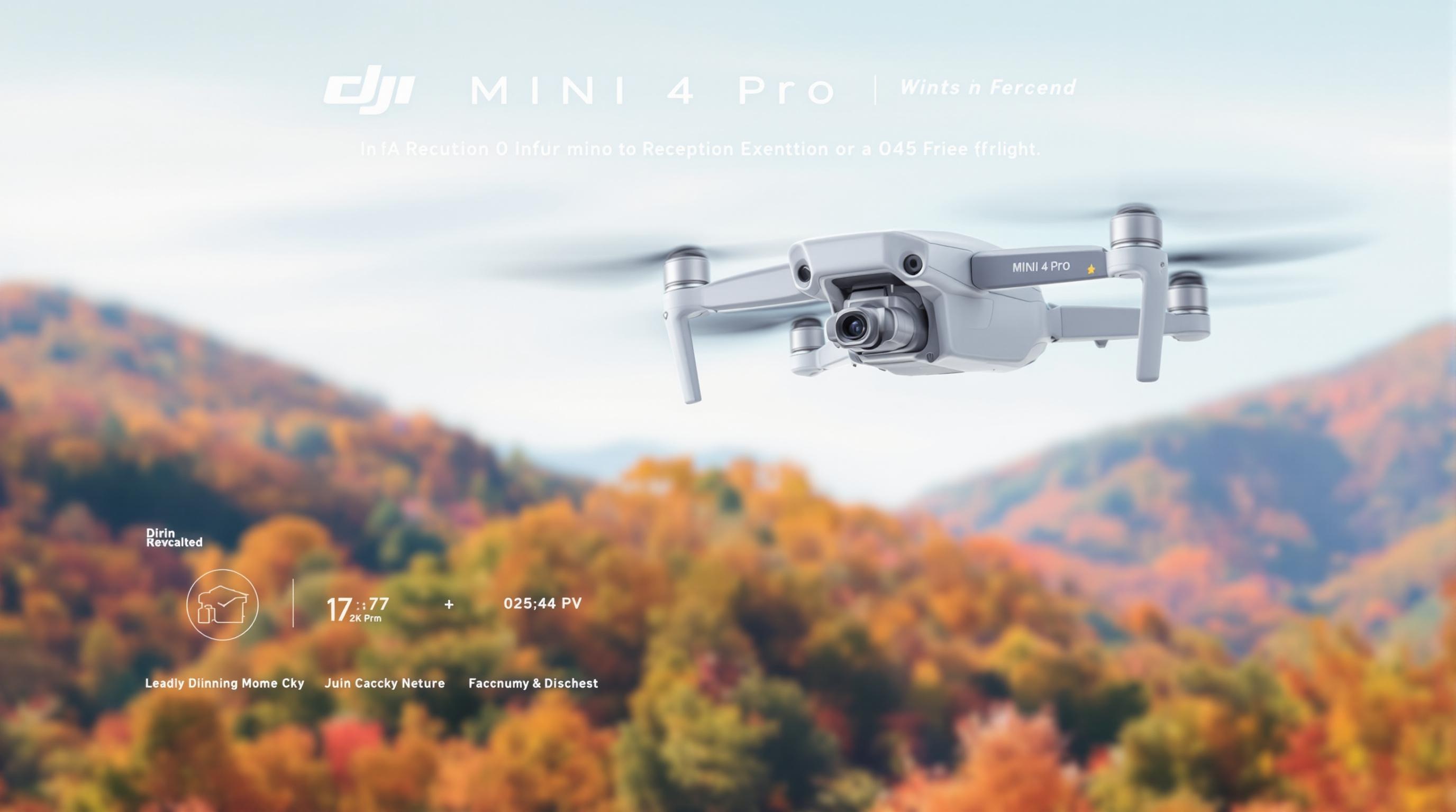 Drone DJI Mini 4 Pro en plein vol