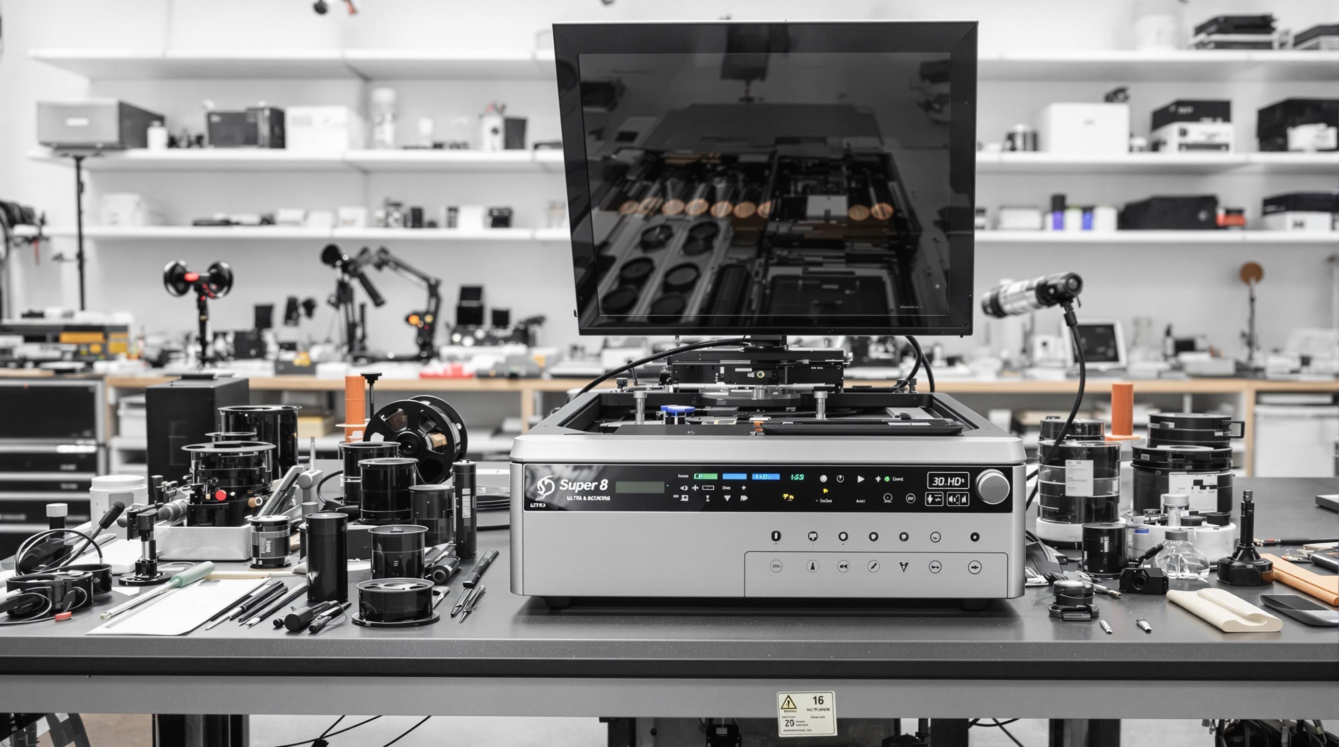 Scanner Super 8 professionnel dans un atelier moderne
