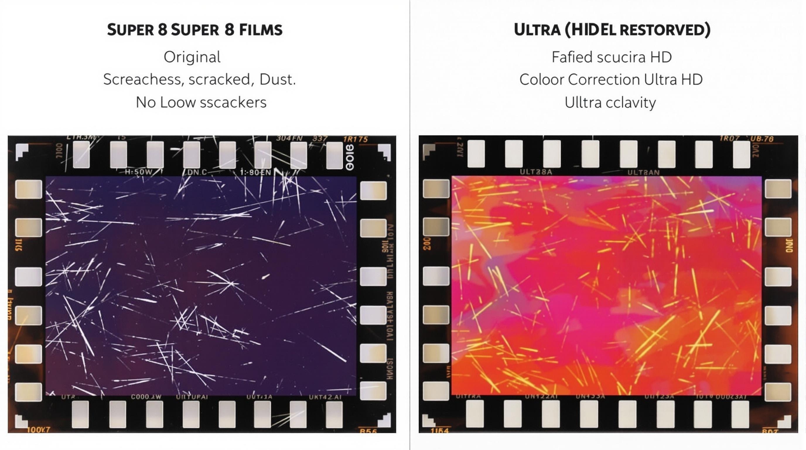Comparatif avant-après restauration d’un film Super 8 en Ultra HD