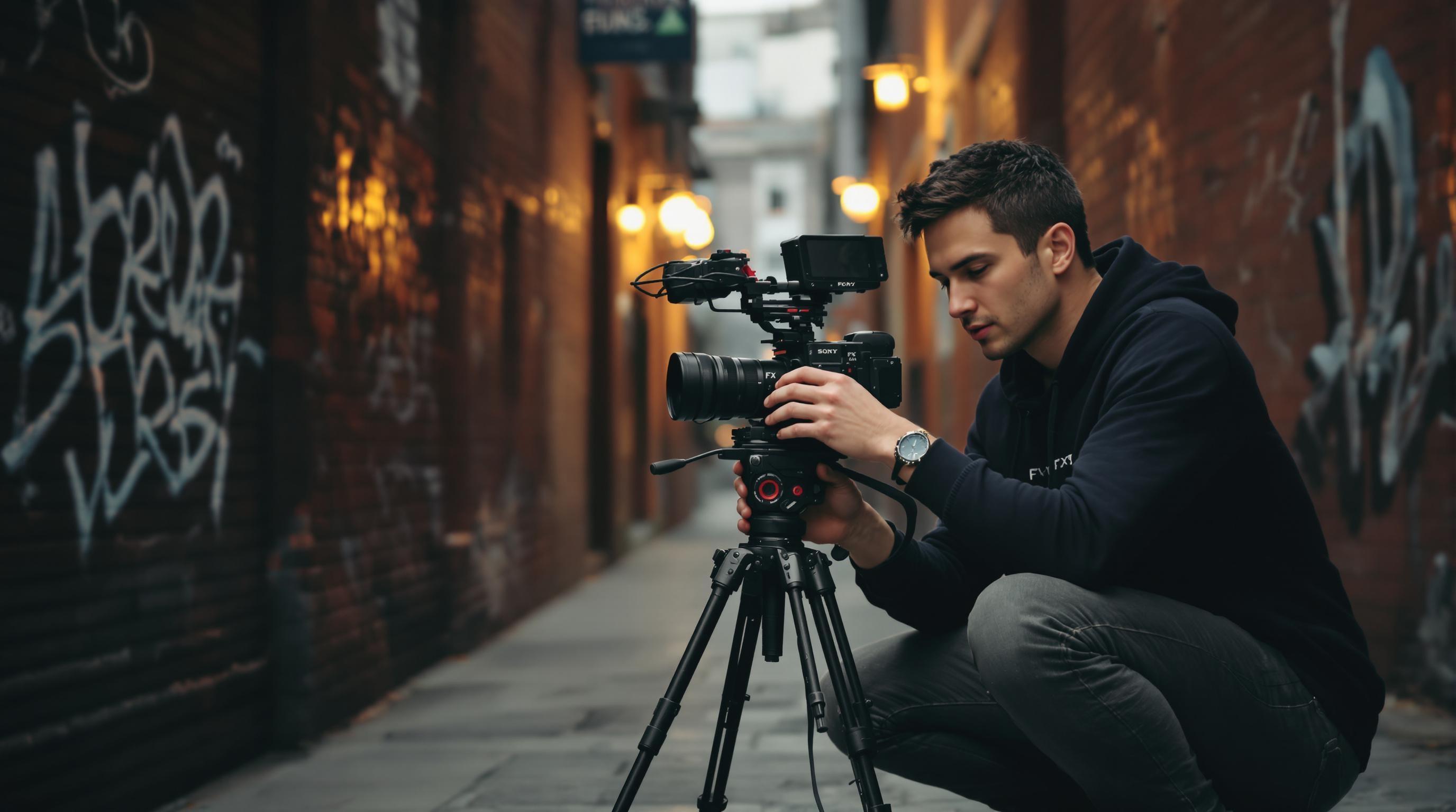 Un réalisateur en tournage solo avec la Sony FX3